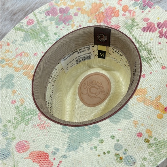 Charlie 1 Horse Big Splash pastel fedora rancher hat straw medium - Picture 4 of 5